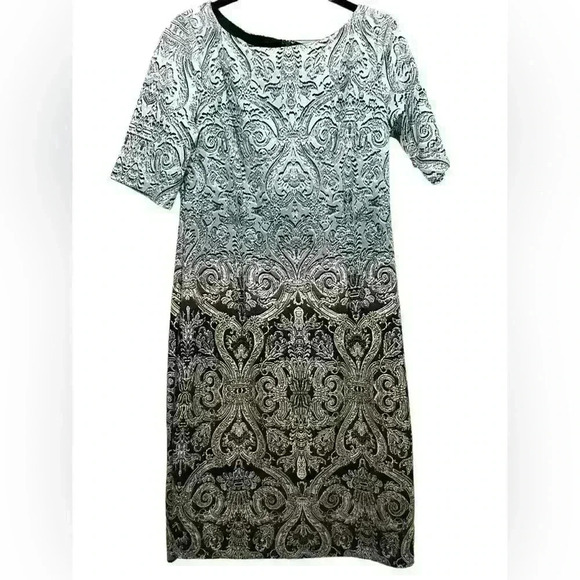 Maggy London Ombré Paisley Print Dress Size 6 - Picture 1 of 7